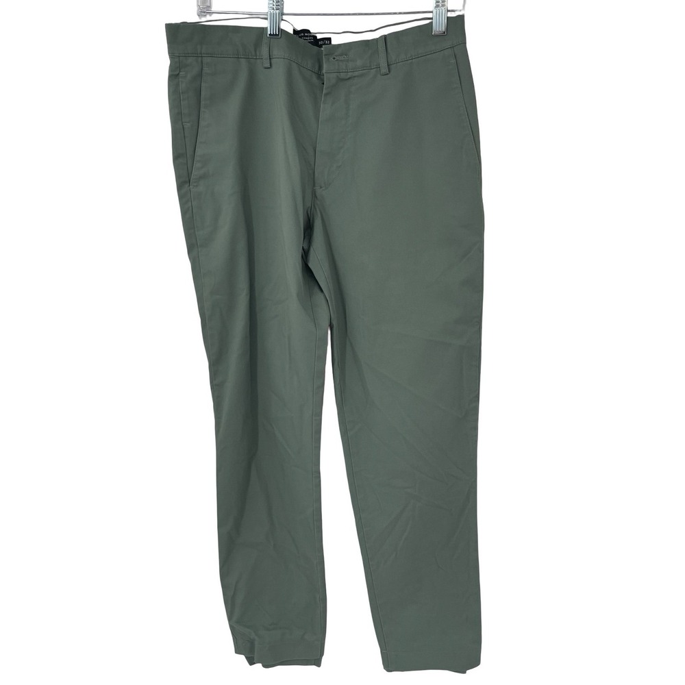 Club Monaco Men's Pants Connor Slim Fit Olive Green Cotton 30/32